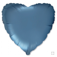 Ф Б/РИС 18" СЕРДЦЕ Сатин Steel Blue